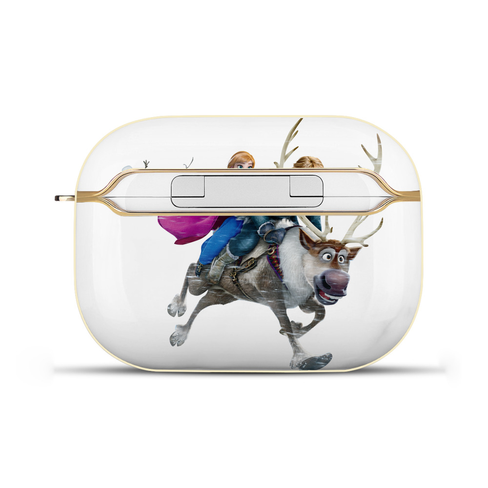 （画像用） アナと雪の女王 アンナ エルサ Frozen Anna Elsa 【AirPods Pro用】ハードシェル保護ケース｜耐衝撃・防指紋・カラビナ付き商品仕様