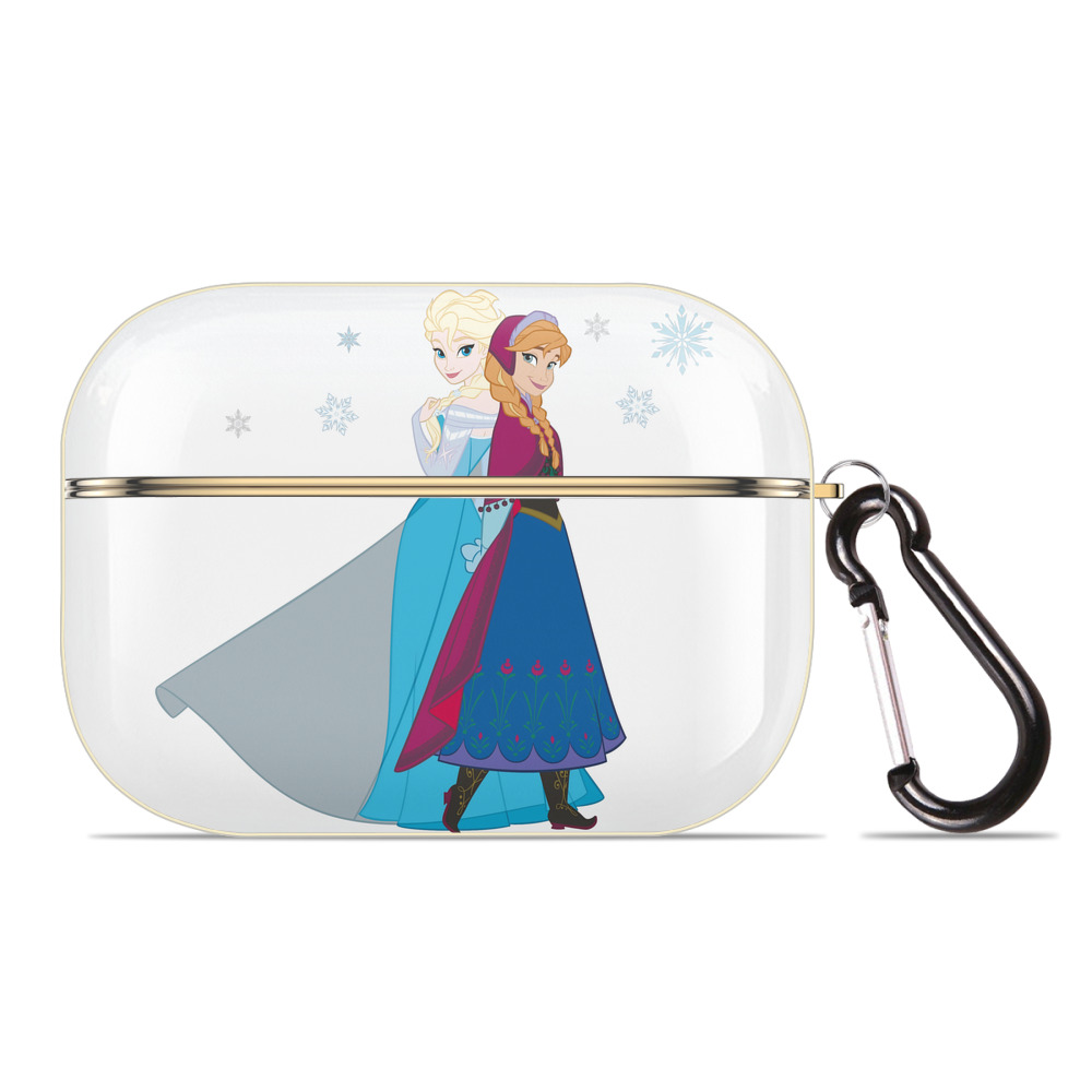 （画像用） アナと雪の女王 アンナ エルサ Frozen Anna Elsa 【AirPods Pro用】ハードシェル保護ケース｜耐衝撃・防指紋・カラビナ付き商品仕様