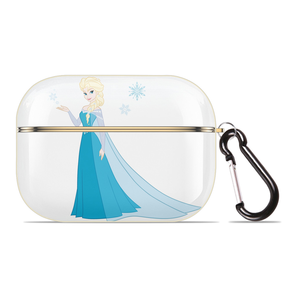 （画像用） アナと雪の女王 アンナ エルサ Frozen Anna Elsa 【AirPods Pro用】ハードシェル保護ケース｜耐衝撃・防指紋・カラビナ付き商品仕様