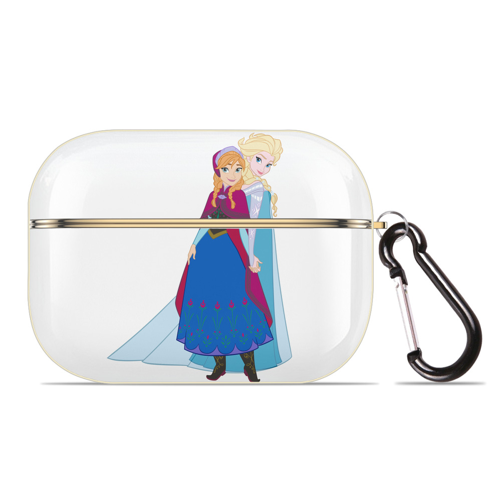 （画像用） アナと雪の女王 アンナ エルサ Frozen Anna Elsa 【AirPods Pro用】ハードシェル保護ケース｜耐衝撃・防指紋・カラビナ付き商品仕様