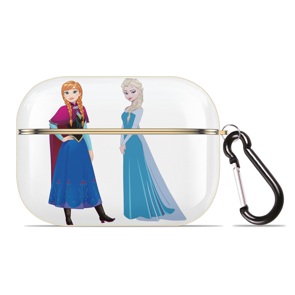 （画像用） アナと雪の女王 アンナ エルサ Frozen Anna Elsa 【AirPods Pro用】ハードシェル保護ケース｜耐衝撃・防指紋・カラビナ付き商品仕様