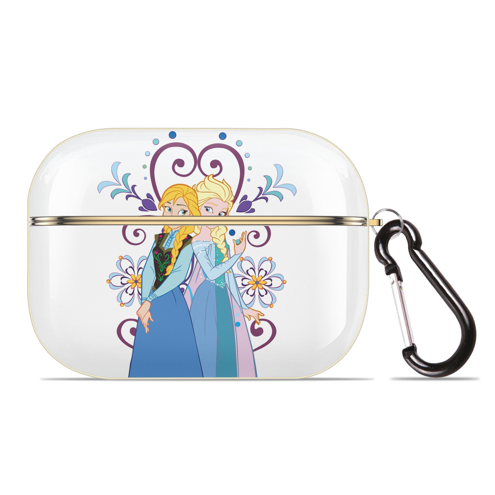 （画像用） アナと雪の女王 アンナ エルサ Frozen Anna Elsa 【AirPods Pro用】ハードシェル保護ケース｜耐衝撃・防指紋・カラビナ付き商品仕様