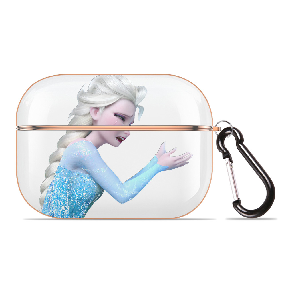 （画像用） アナと雪の女王 アンナ エルサ Frozen Anna Elsa 【AirPods Pro用】ハードシェル保護ケース｜耐衝撃・防指紋・カラビナ付き商品仕様