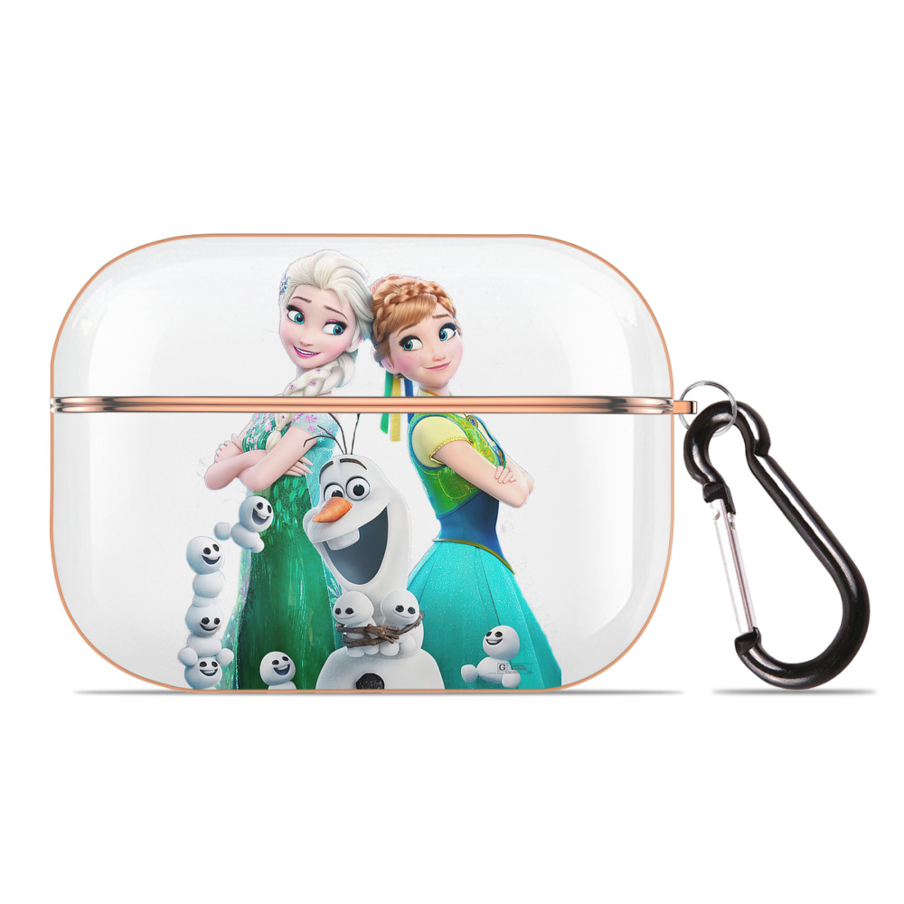 （画像用） アナと雪の女王 アンナ エルサ Frozen Anna Elsa 【AirPods Pro用】ハードシェル保護ケース｜耐衝撃・防指紋・カラビナ付き商品仕様