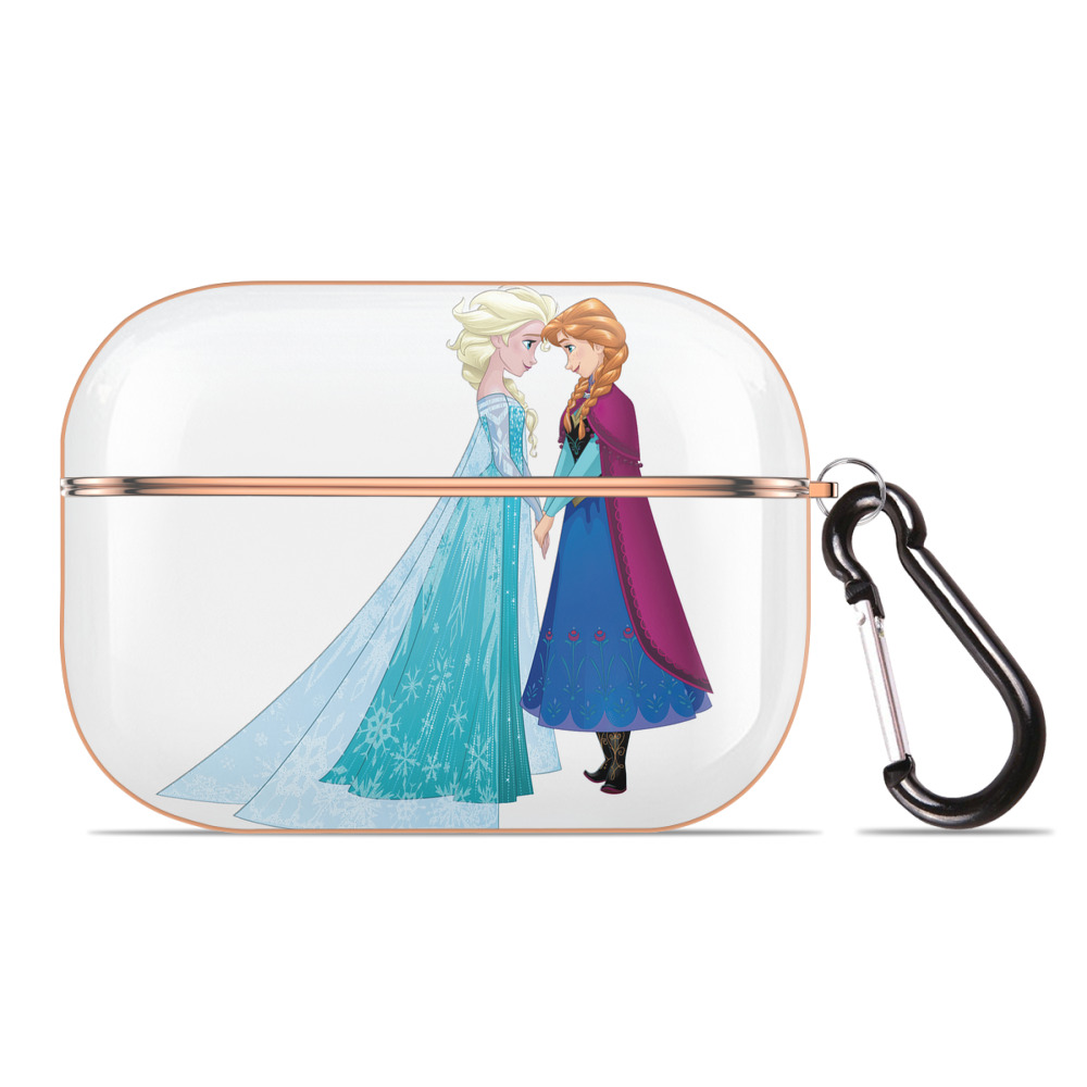 （画像用） アナと雪の女王 アンナ エルサ Frozen Anna Elsa 【AirPods Pro用】ハードシェル保護ケース｜耐衝撃・防指紋・カラビナ付き商品仕様
