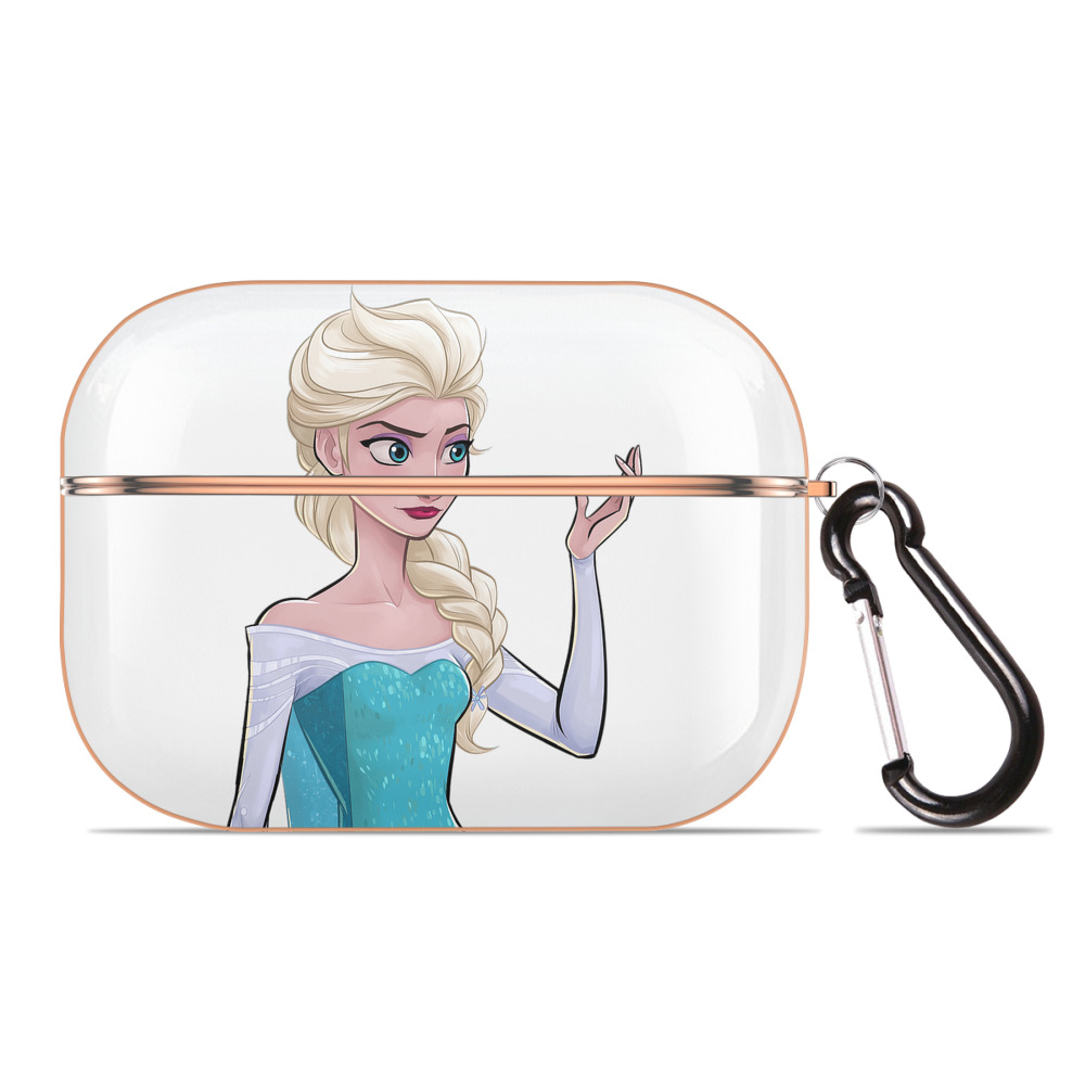 （画像用） アナと雪の女王 アンナ エルサ Frozen Anna Elsa 【AirPods Pro用】ハードシェル保護ケース｜耐衝撃・防指紋・カラビナ付き商品仕様