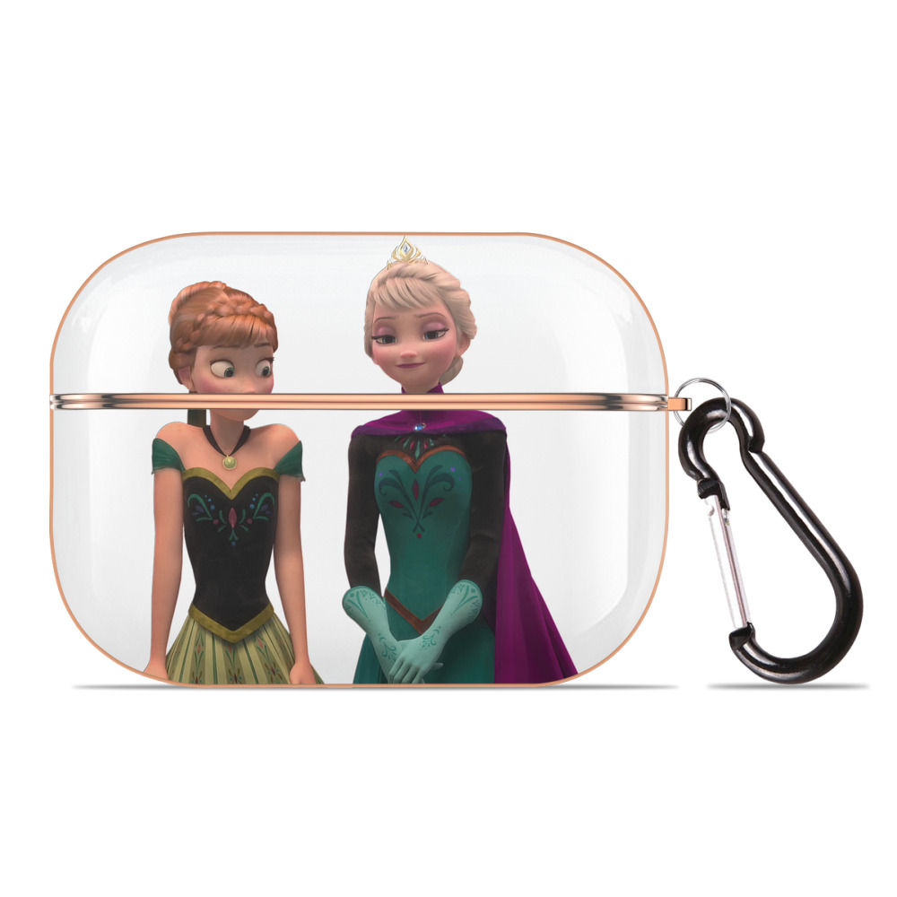 （画像用） アナと雪の女王 アンナ エルサ Frozen Anna Elsa 【AirPods Pro用】ハードシェル保護ケース｜耐衝撃・防指紋・カラビナ付き商品仕様