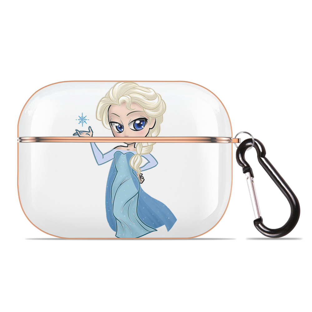 （画像用） アナと雪の女王 アンナ エルサ Frozen Anna Elsa 【AirPods Pro用】ハードシェル保護ケース｜耐衝撃・防指紋・カラビナ付き商品仕様