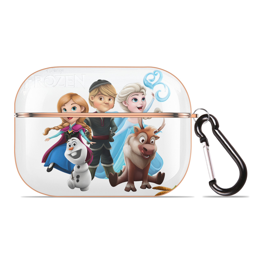 （画像用） アナと雪の女王 アンナ エルサ Frozen Anna Elsa 【AirPods Pro用】ハードシェル保護ケース｜耐衝撃・防指紋・カラビナ付き商品仕様