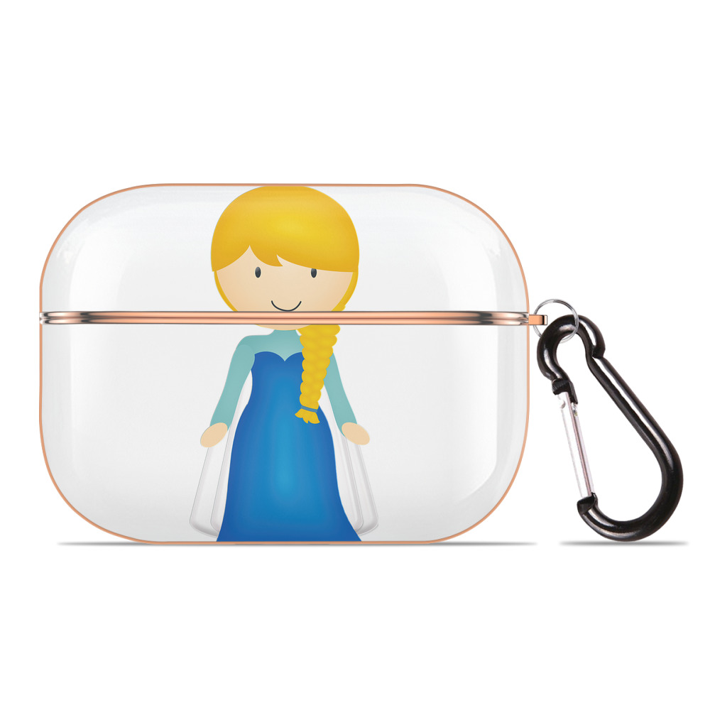 （画像用） アナと雪の女王 アンナ エルサ Frozen Anna Elsa 【AirPods Pro用】ハードシェル保護ケース｜耐衝撃・防指紋・カラビナ付き商品仕様