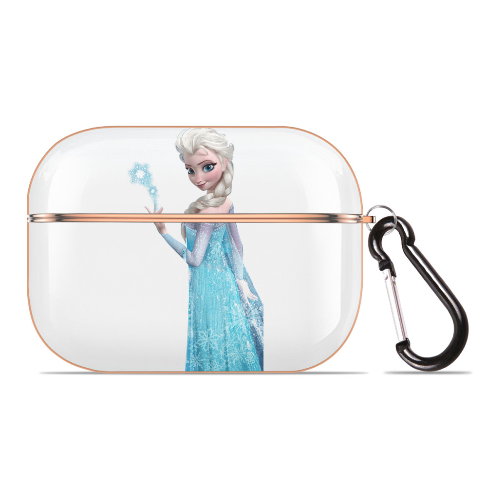 （画像用） アナと雪の女王 アンナ エルサ Frozen Anna Elsa 【AirPods Pro用】ハードシェル保護ケース｜耐衝撃・防指紋・カラビナ付き商品仕様