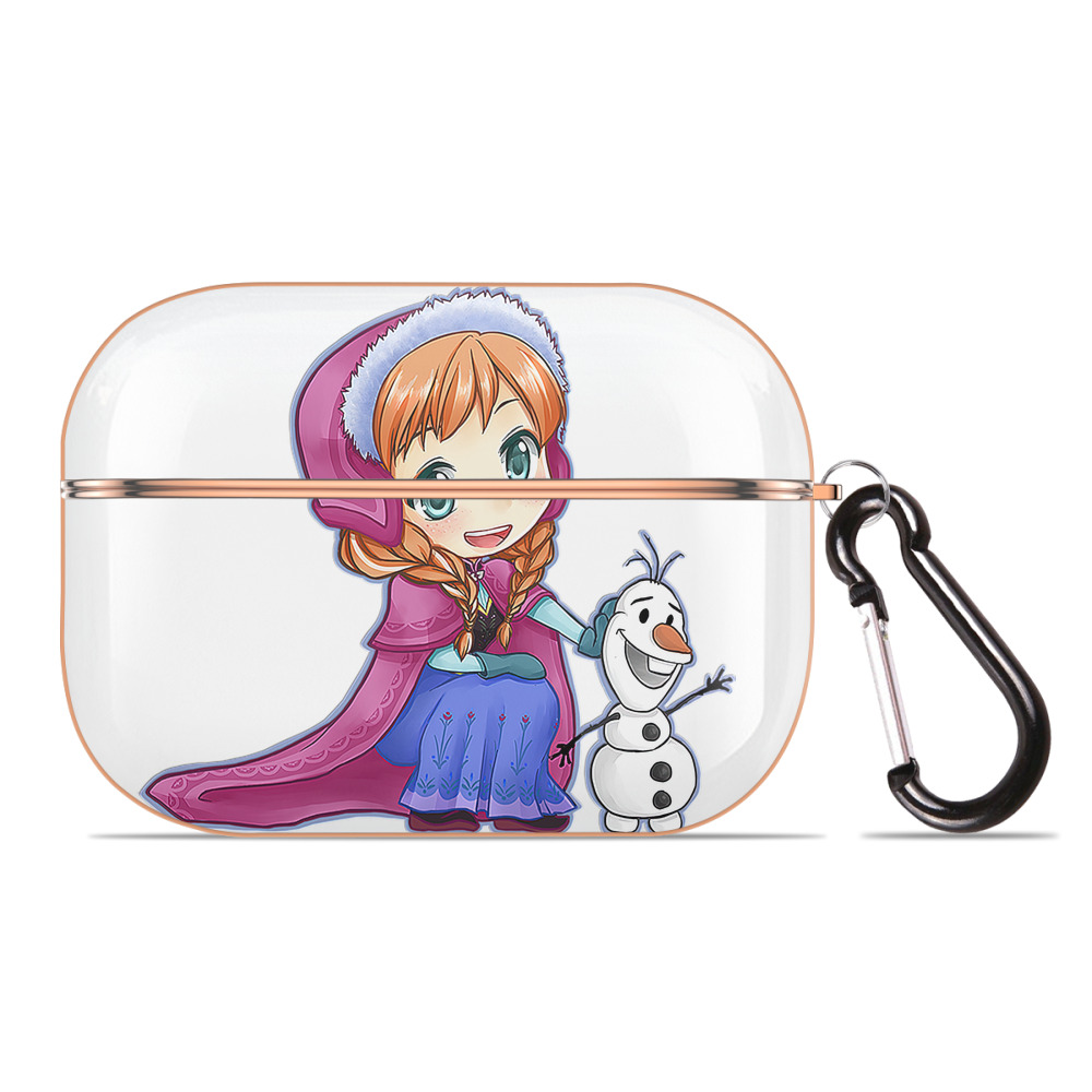 （画像用） アナと雪の女王 アンナ エルサ Frozen Anna Elsa 【AirPods Pro用】ハードシェル保護ケース｜耐衝撃・防指紋・カラビナ付き商品仕様