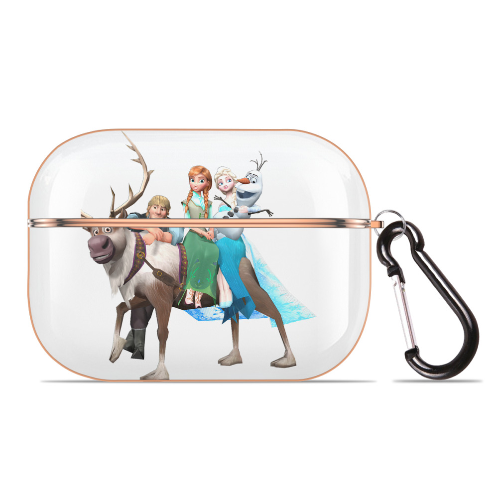（画像用） アナと雪の女王 アンナ エルサ Frozen Anna Elsa 【AirPods Pro用】ハードシェル保護ケース｜耐衝撃・防指紋・カラビナ付き商品仕様