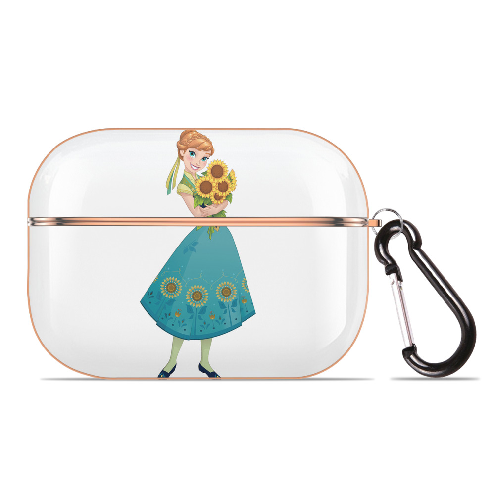 （画像用） アナと雪の女王 アンナ エルサ Frozen Anna Elsa 【AirPods Pro用】ハードシェル保護ケース｜耐衝撃・防指紋・カラビナ付き商品仕様