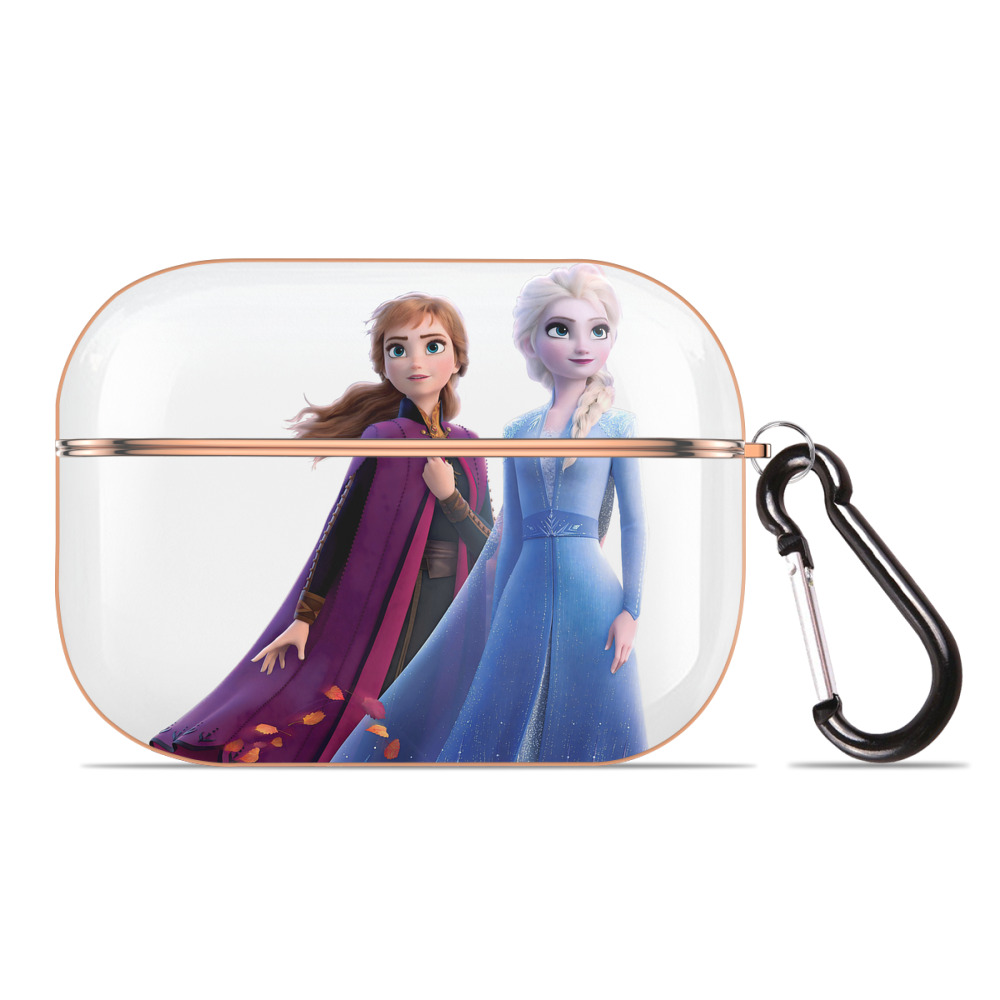 （画像用） アナと雪の女王 アンナ エルサ Frozen Anna Elsa 【AirPods Pro用】ハードシェル保護ケース｜耐衝撃・防指紋・カラビナ付き商品仕様