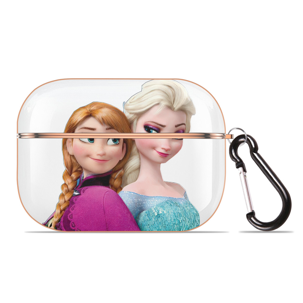 （画像用） アナと雪の女王 アンナ エルサ Frozen Anna Elsa 【AirPods Pro用】ハードシェル保護ケース｜耐衝撃・防指紋・カラビナ付き商品仕様