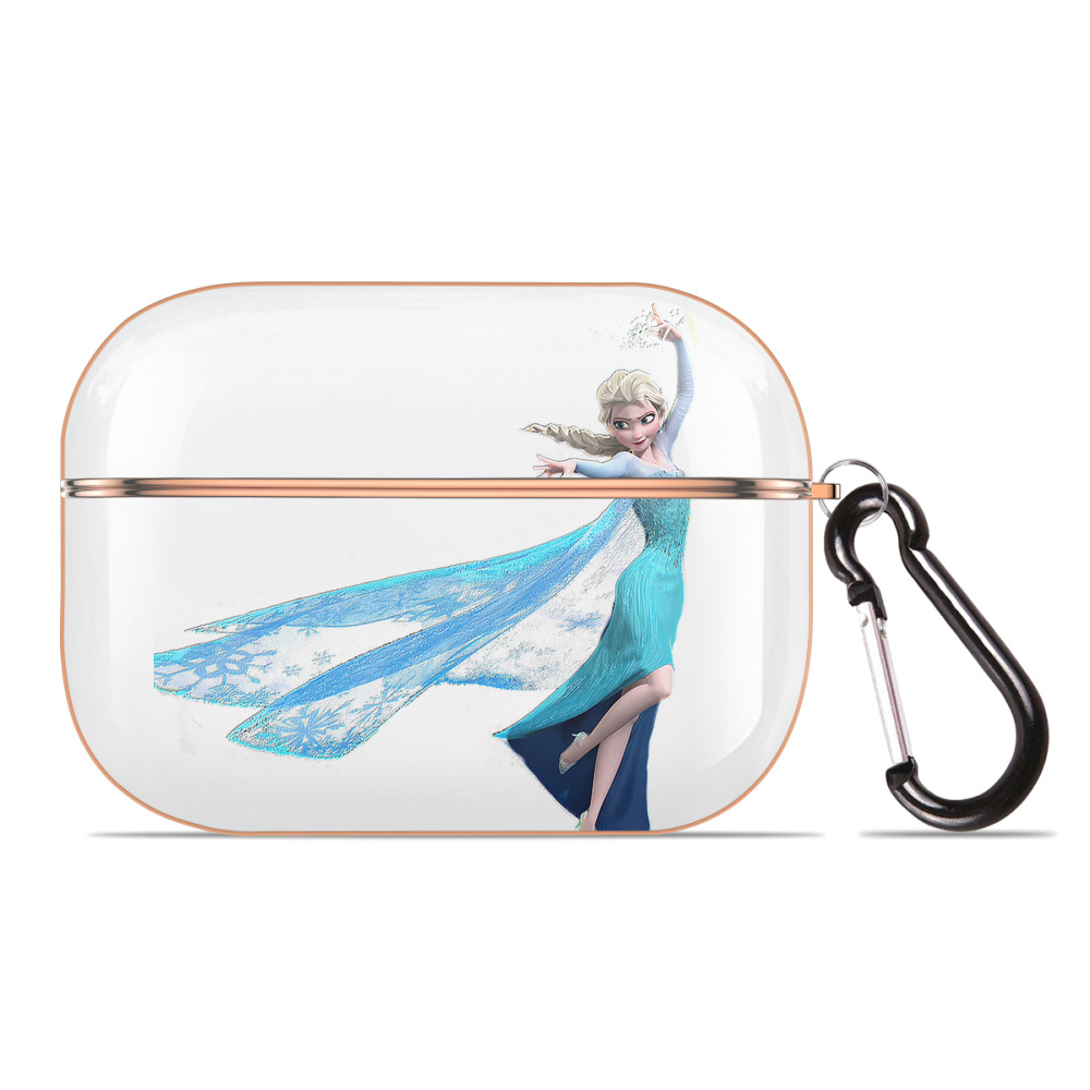 （画像用） アナと雪の女王 アンナ エルサ Frozen Anna Elsa 【AirPods Pro用】ハードシェル保護ケース｜耐衝撃・防指紋・カラビナ付き商品仕様