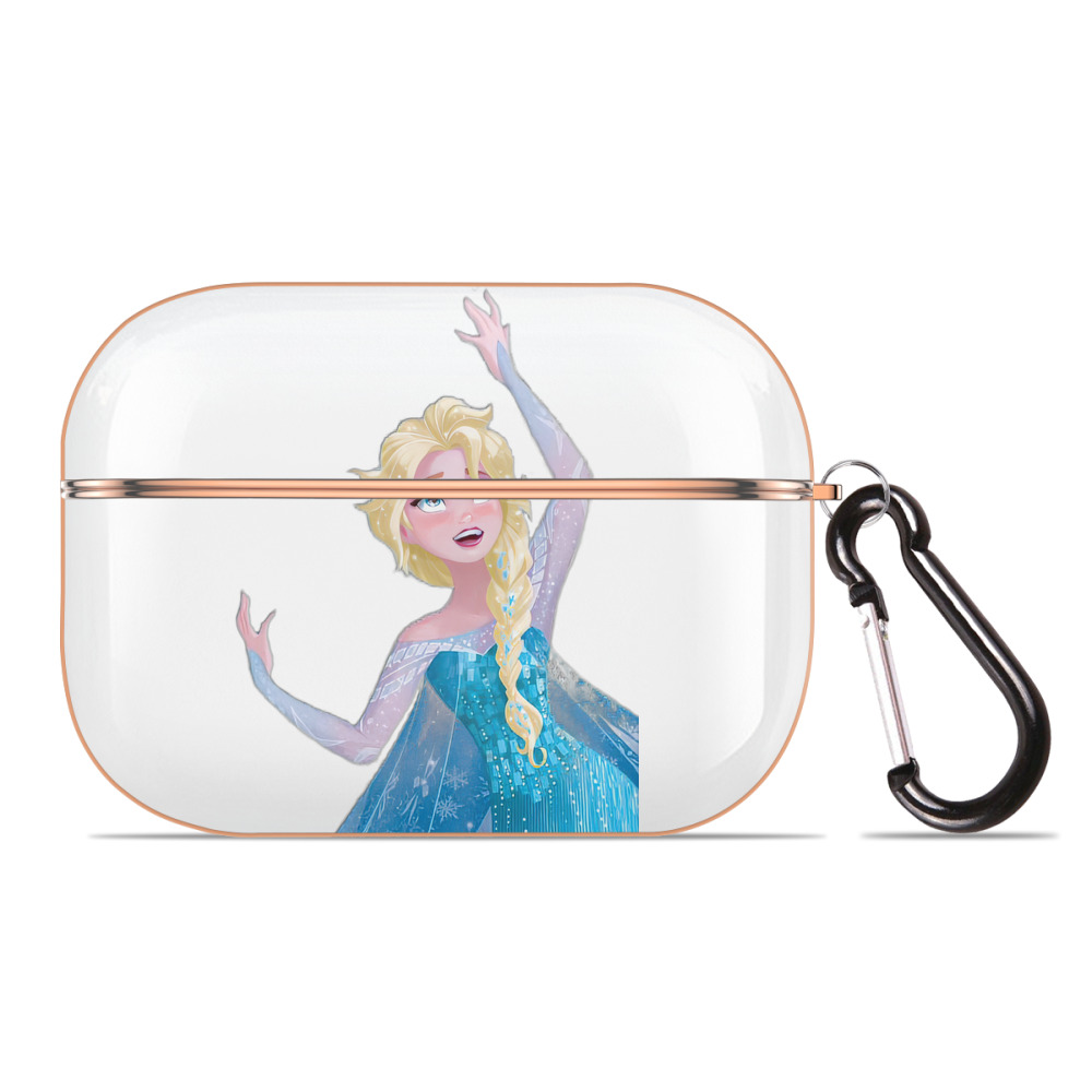 （画像用） アナと雪の女王 アンナ エルサ Frozen Anna Elsa 【AirPods Pro用】ハードシェル保護ケース｜耐衝撃・防指紋・カラビナ付き商品仕様