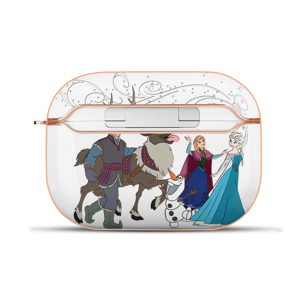 （画像用） アナと雪の女王 アンナ エルサ Frozen Anna Elsa 【AirPods Pro用】ハードシェル保護ケース｜耐衝撃・防指紋・カラビナ付き商品仕様