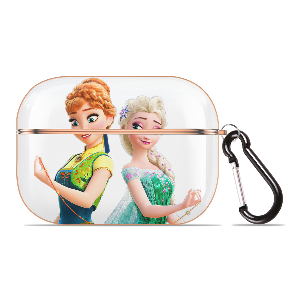 （画像用） アナと雪の女王 アンナ エルサ Frozen Anna Elsa 【AirPods Pro用】ハードシェル保護ケース｜耐衝撃・防指紋・カラビナ付き商品仕様