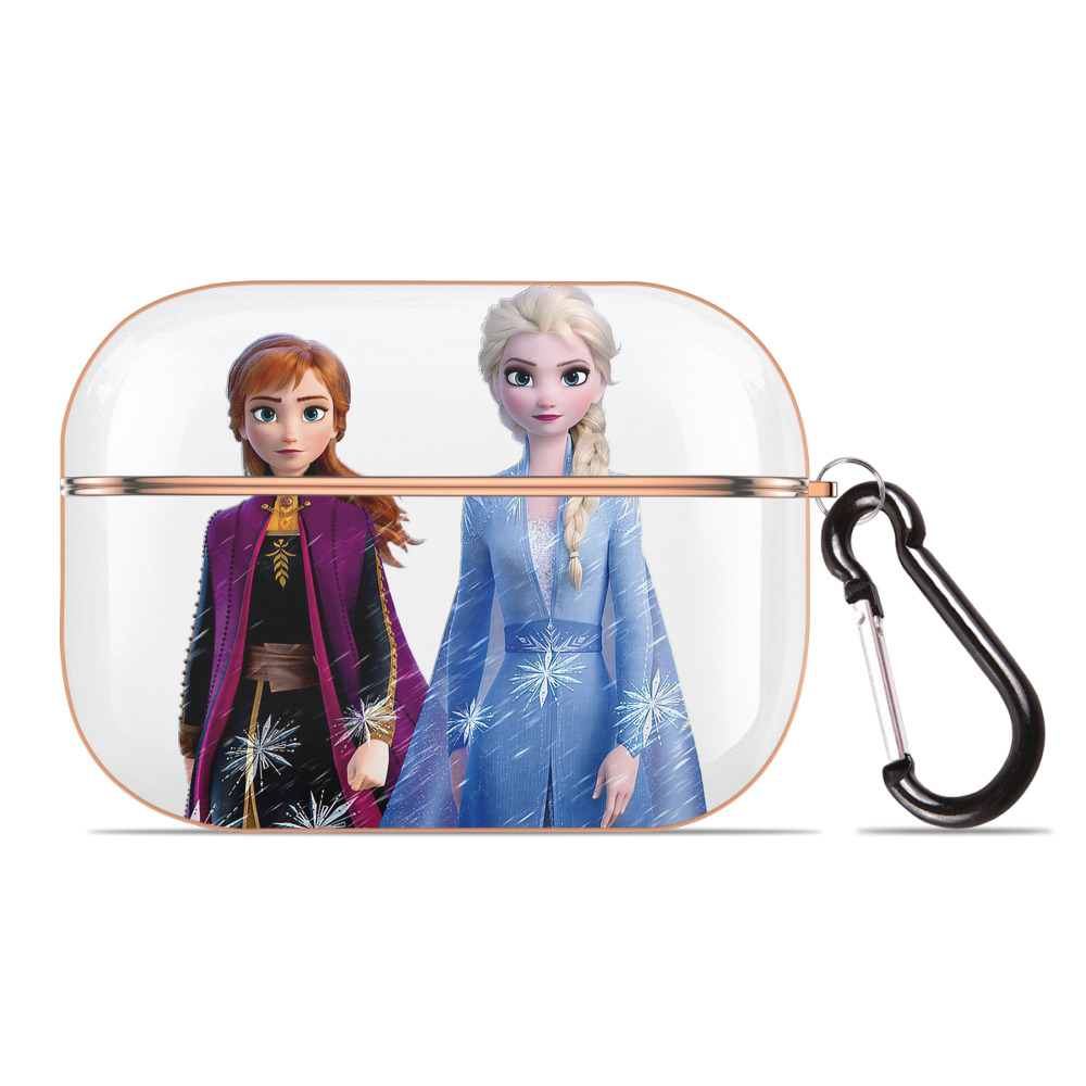 （画像用） アナと雪の女王 アンナ エルサ Frozen Anna Elsa 【AirPods Pro用】ハードシェル保護ケース｜耐衝撃・防指紋・カラビナ付き商品仕様