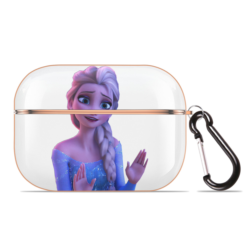 （画像用） アナと雪の女王 アンナ エルサ Frozen Anna Elsa 【AirPods Pro用】ハードシェル保護ケース｜耐衝撃・防指紋・カラビナ付き商品仕様