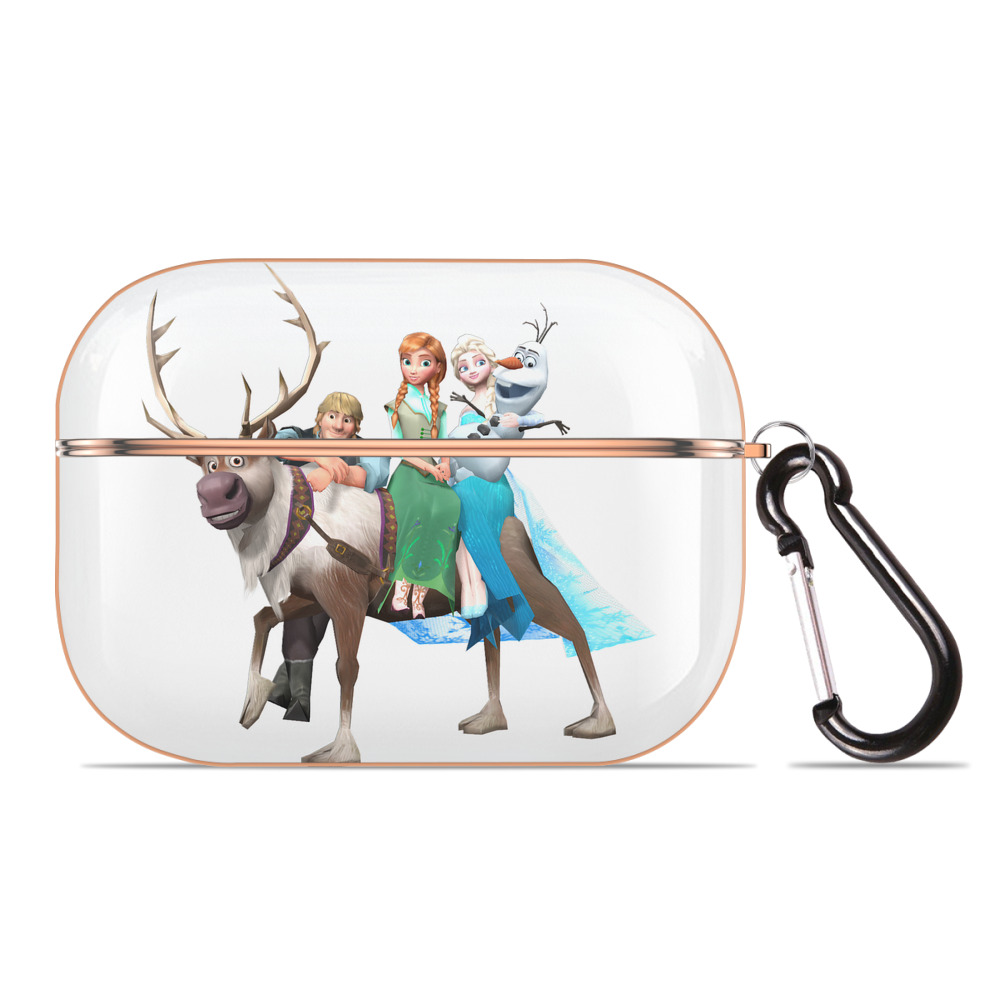 （画像用） アナと雪の女王 アンナ エルサ Frozen Anna Elsa 【AirPods Pro用】ハードシェル保護ケース｜耐衝撃・防指紋・カラビナ付き商品仕様