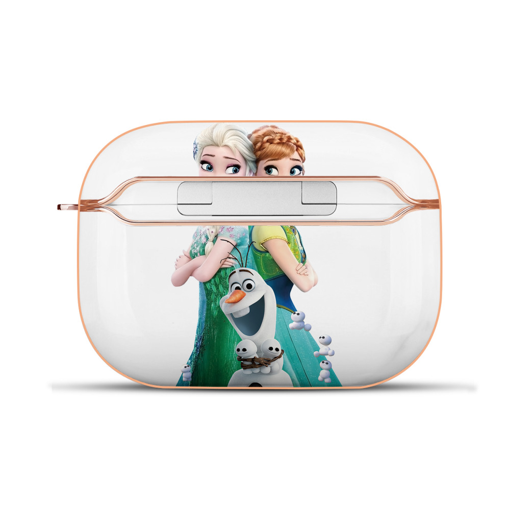 （画像用） アナと雪の女王 アンナ エルサ Frozen Anna Elsa 【AirPods Pro用】ハードシェル保護ケース｜耐衝撃・防指紋・カラビナ付き商品仕様