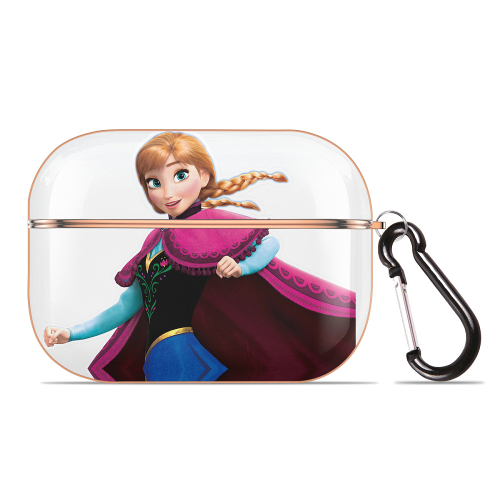 （画像用） アナと雪の女王 アンナ エルサ Frozen Anna Elsa 【AirPods Pro用】ハードシェル保護ケース｜耐衝撃・防指紋・カラビナ付き商品仕様