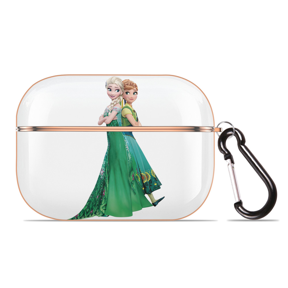 （画像用） アナと雪の女王 アンナ エルサ Frozen Anna Elsa 【AirPods Pro用】ハードシェル保護ケース｜耐衝撃・防指紋・カラビナ付き商品仕様