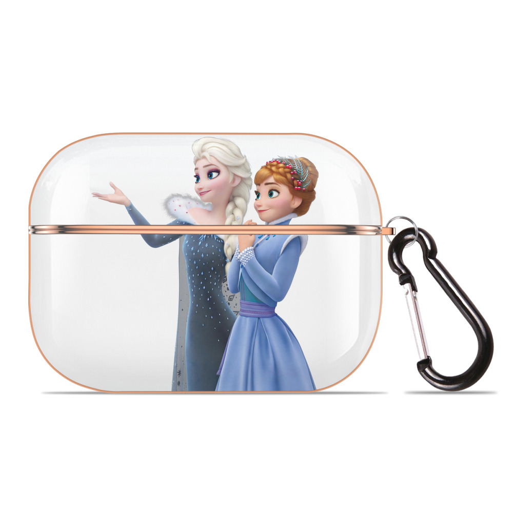 （画像用） アナと雪の女王 アンナ エルサ Frozen Anna Elsa 【AirPods Pro用】ハードシェル保護ケース｜耐衝撃・防指紋・カラビナ付き商品仕様