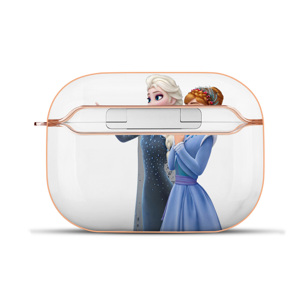 （画像用） アナと雪の女王 アンナ エルサ Frozen Anna Elsa 【AirPods Pro用】ハードシェル保護ケース｜耐衝撃・防指紋・カラビナ付き商品仕様