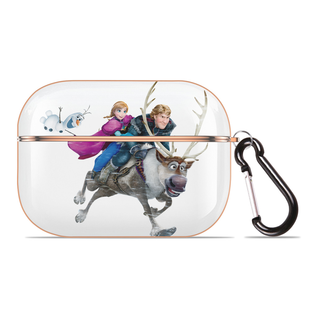 （画像用） アナと雪の女王 アンナ エルサ Frozen Anna Elsa 【AirPods Pro用】ハードシェル保護ケース｜耐衝撃・防指紋・カラビナ付き商品仕様