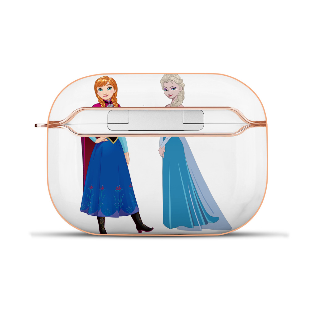 （画像用） アナと雪の女王 アンナ エルサ Frozen Anna Elsa 【AirPods Pro用】ハードシェル保護ケース｜耐衝撃・防指紋・カラビナ付き商品仕様
