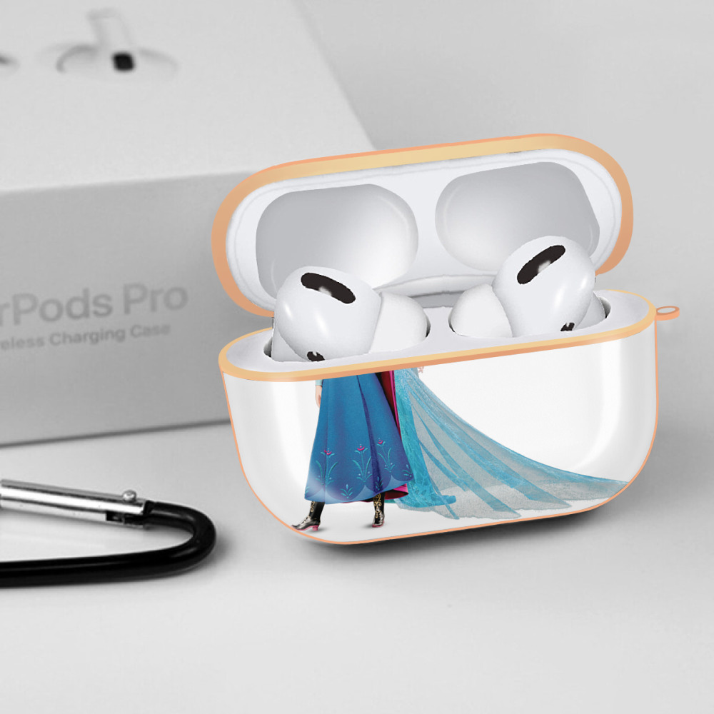 アナと雪の女王 アンナ エルサ Frozen Anna Elsa 【AirPods Pro用】ハードシェル保護ケース｜耐衝撃・防指紋・カラビナ付き商品仕様