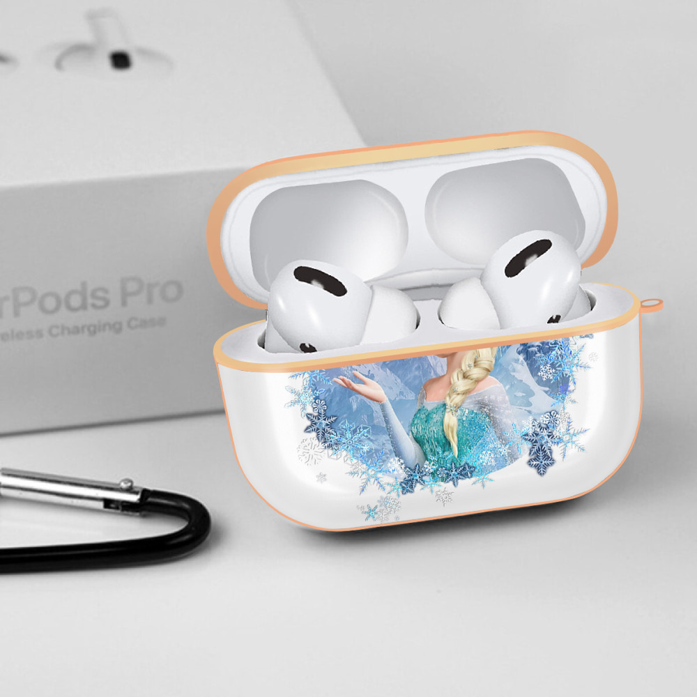 アナと雪の女王 アンナ エルサ Frozen Anna Elsa 【AirPods Pro用】ハードシェル保護ケース｜耐衝撃・防指紋・カラビナ付き商品仕様