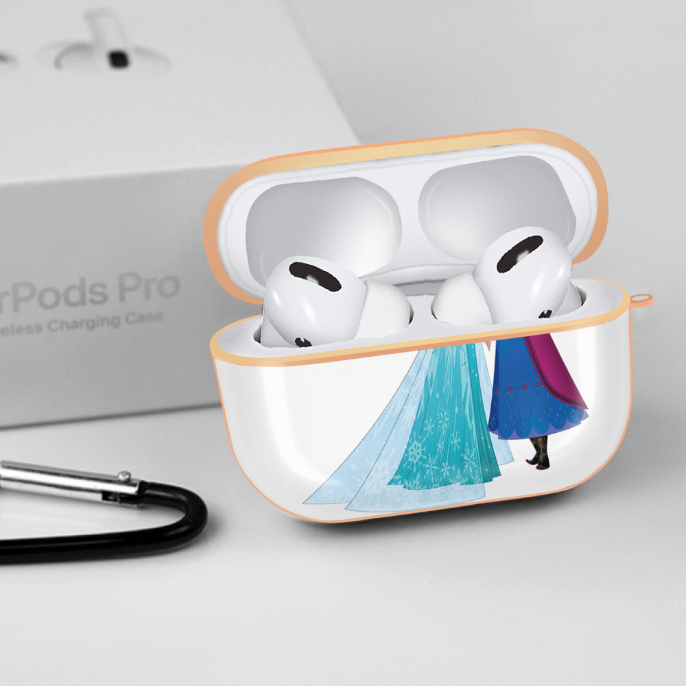 アナと雪の女王 アンナ エルサ Frozen Anna Elsa 【AirPods Pro用】ハードシェル保護ケース｜耐衝撃・防指紋・カラビナ付き商品仕様
