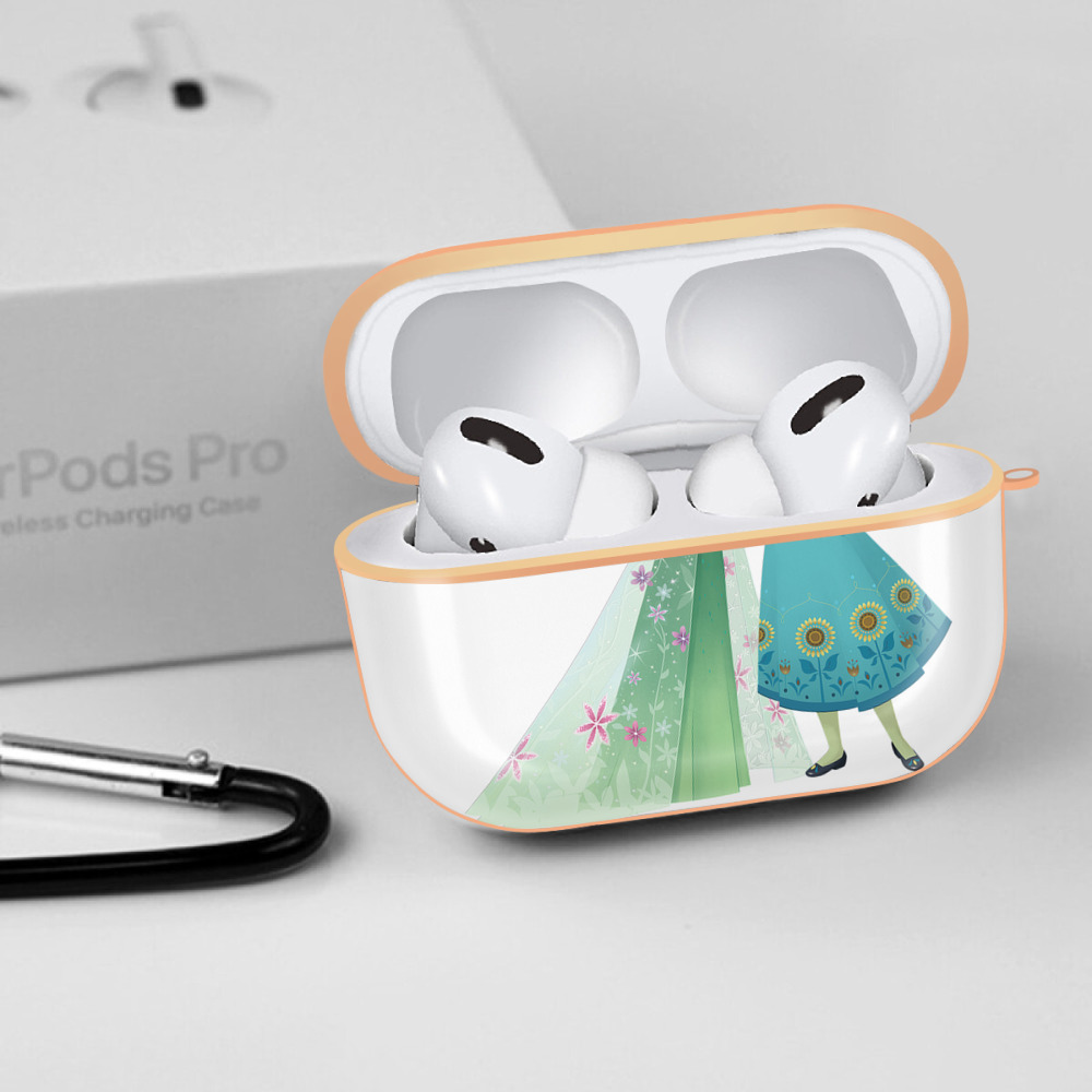 アナと雪の女王 アンナ エルサ Frozen Anna Elsa 【AirPods Pro用】ハードシェル保護ケース｜耐衝撃・防指紋・カラビナ付き商品仕様
