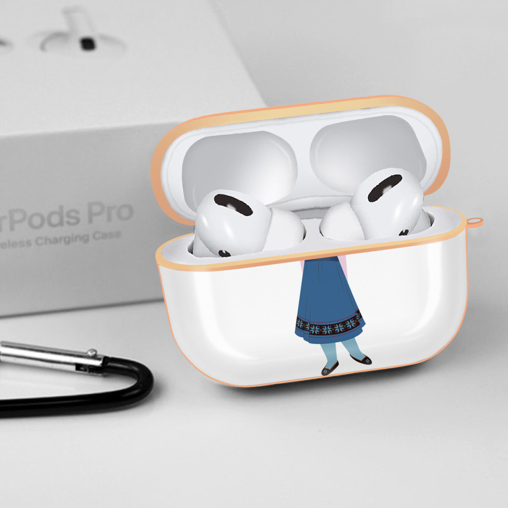 アナと雪の女王 アンナ エルサ Frozen Anna Elsa 【AirPods Pro用】ハードシェル保護ケース｜耐衝撃・防指紋・カラビナ付き商品仕様
