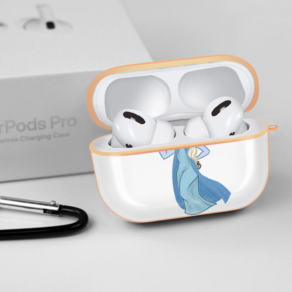 アナと雪の女王 アンナ エルサ Frozen Anna Elsa 【AirPods Pro用】ハードシェル保護ケース｜耐衝撃・防指紋・カラビナ付き商品仕様