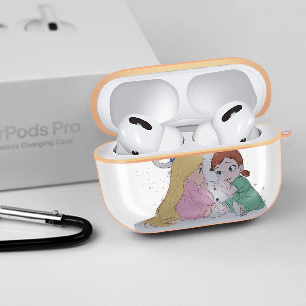 アナと雪の女王 アンナ エルサ Frozen Anna Elsa 【AirPods Pro用】ハードシェル保護ケース｜耐衝撃・防指紋・カラビナ付き商品仕様