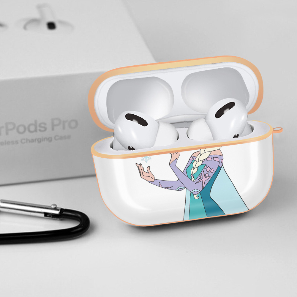 アナと雪の女王 アンナ エルサ Frozen Anna Elsa 【AirPods Pro用】ハードシェル保護ケース｜耐衝撃・防指紋・カラビナ付き商品仕様