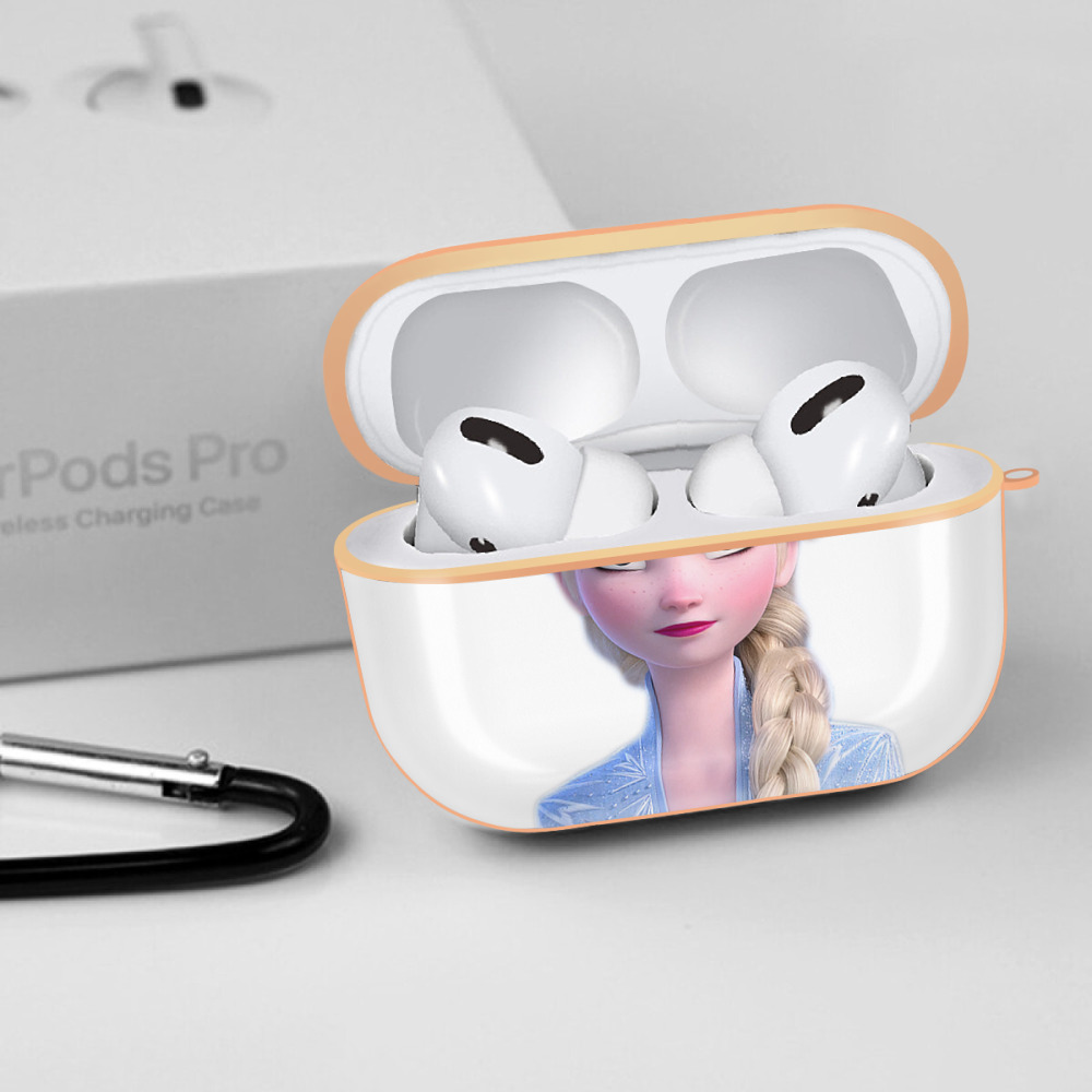 アナと雪の女王 アンナ エルサ Frozen Anna Elsa 【AirPods Pro用】ハードシェル保護ケース｜耐衝撃・防指紋・カラビナ付き商品仕様