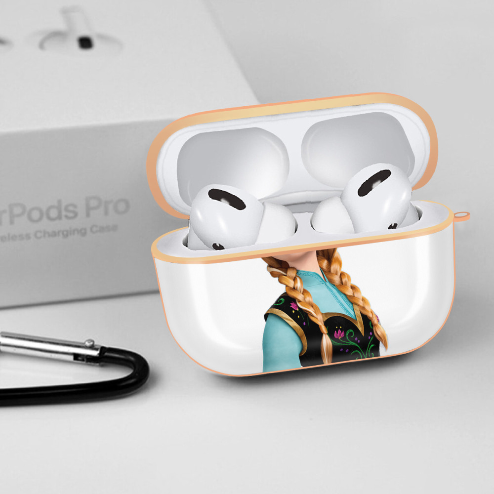 アナと雪の女王 アンナ エルサ Frozen Anna Elsa 【AirPods Pro用】ハードシェル保護ケース｜耐衝撃・防指紋・カラビナ付き商品仕様