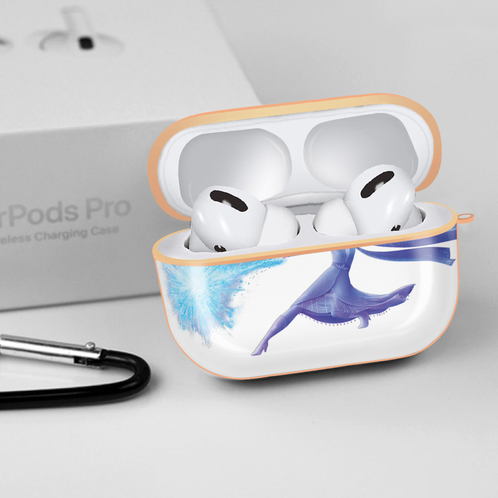 アナと雪の女王 アンナ エルサ Frozen Anna Elsa 【AirPods Pro用】ハードシェル保護ケース｜耐衝撃・防指紋・カラビナ付き商品仕様