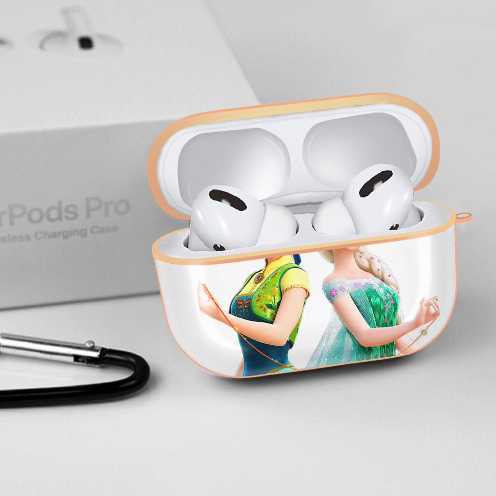 アナと雪の女王 アンナ エルサ Frozen Anna Elsa 【AirPods Pro用】ハードシェル保護ケース｜耐衝撃・防指紋・カラビナ付き商品仕様
