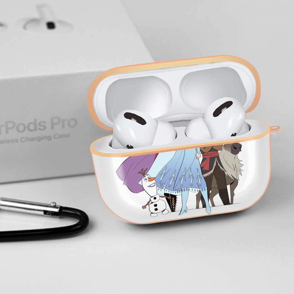 アナと雪の女王 アンナ エルサ Frozen Anna Elsa 【AirPods Pro用】ハードシェル保護ケース｜耐衝撃・防指紋・カラビナ付き商品仕様
