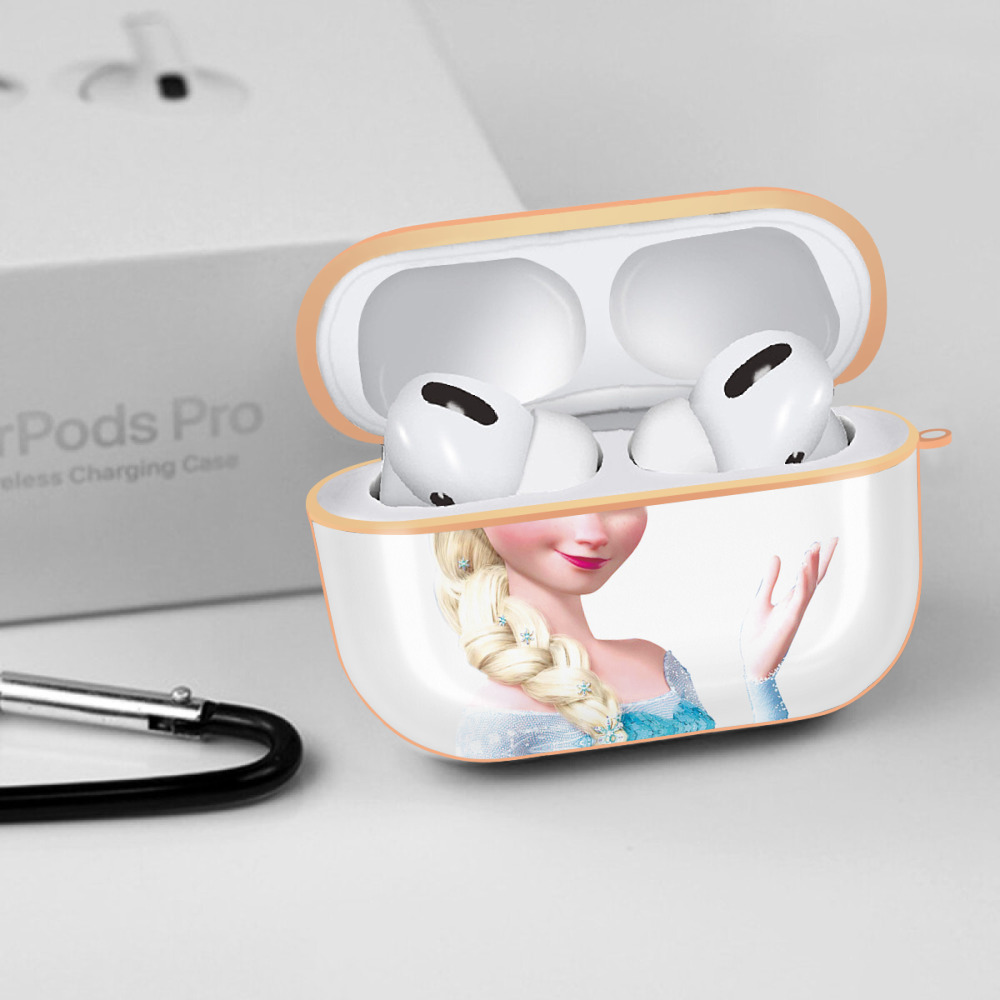 アナと雪の女王 アンナ エルサ Frozen Anna Elsa 【AirPods Pro用】ハードシェル保護ケース｜耐衝撃・防指紋・カラビナ付き商品仕様