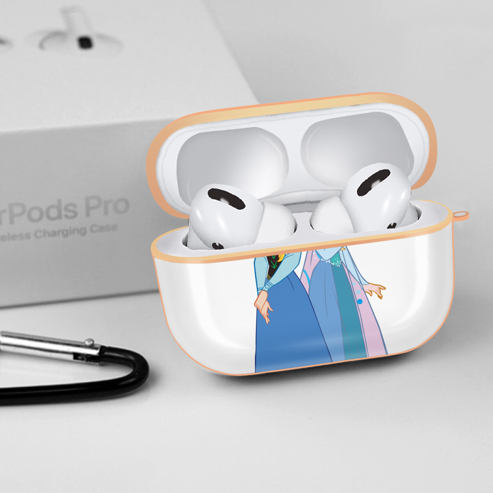 アナと雪の女王 アンナ エルサ Frozen Anna Elsa 【AirPods Pro用】ハードシェル保護ケース｜耐衝撃・防指紋・カラビナ付き商品仕様