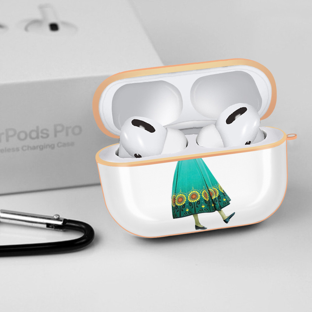 アナと雪の女王 アンナ エルサ Frozen Anna Elsa 【AirPods Pro用】ハードシェル保護ケース｜耐衝撃・防指紋・カラビナ付き商品仕様